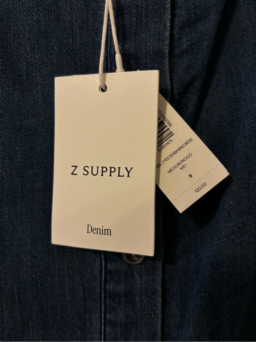 Z Supply Light Blue Denim Mini Dress - Small - Picture 4 of 4